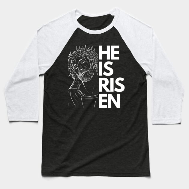 He Is Risen, Happy Easter day Shirt, Easter day shirt, peeps, bunny, jesus, christian easter shirt,cute easter shirt,gift for easter,easter family shirt, Baseball T-Shirt by TWENTY5S